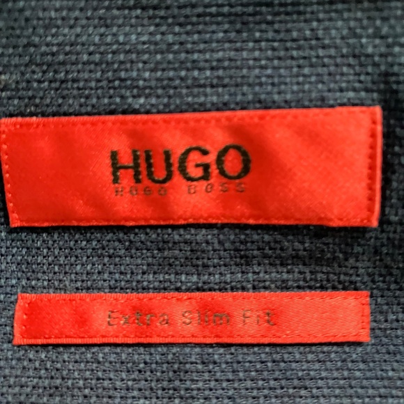 Hugo Boss Men’s Navy Long Sleeve Cotton Shirt 💙 - Picture 3 of 8